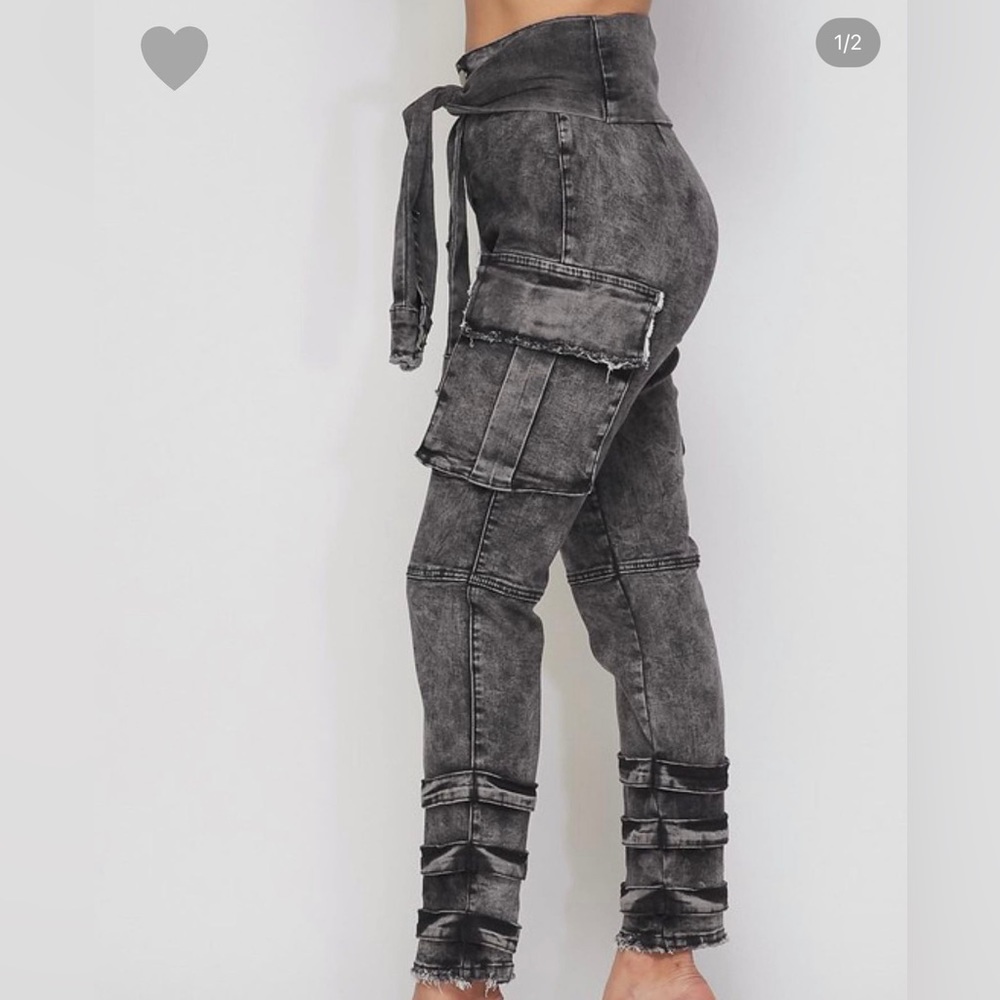 Hot&delicious Cargo Tie Up Pants